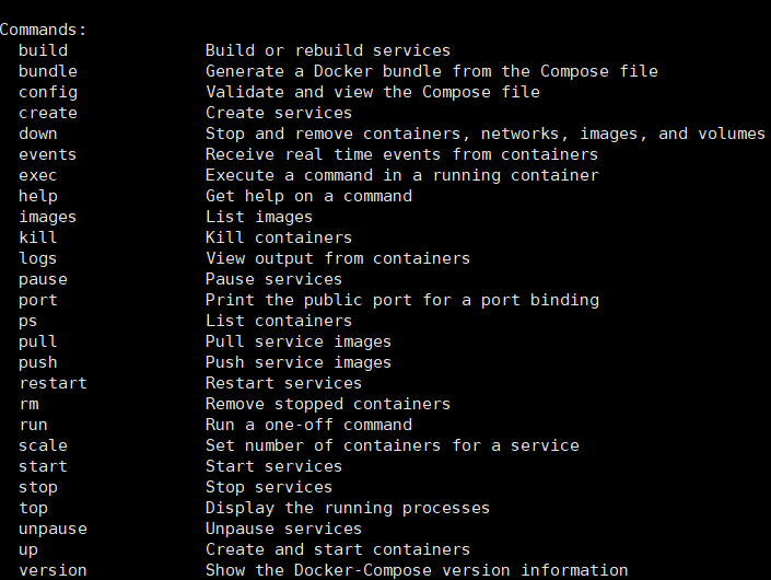 docker-compose命令